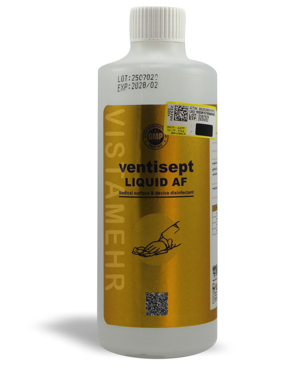 محلول ضدعفونی کننده فوری الکلی ونتی سپت لیکوئید آ.اف ۵۰۰ سیسی