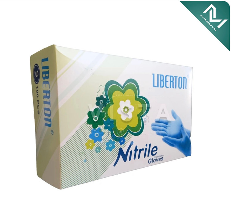 دستکش نیتریل آبی لیبرتون 100 عددی سایز اسمال