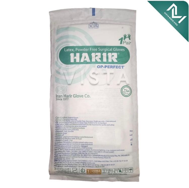 دستکش استریل جراحی بدون پودر حریر اوپی پرفکت