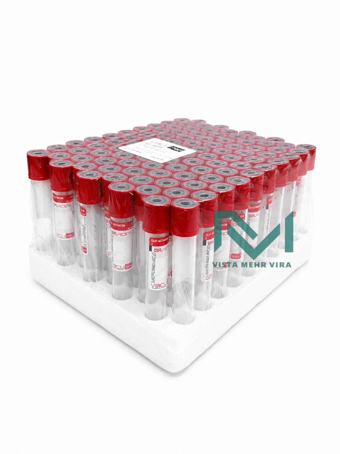 لوله وکیوم خلا درب قرمز 9 سی سی